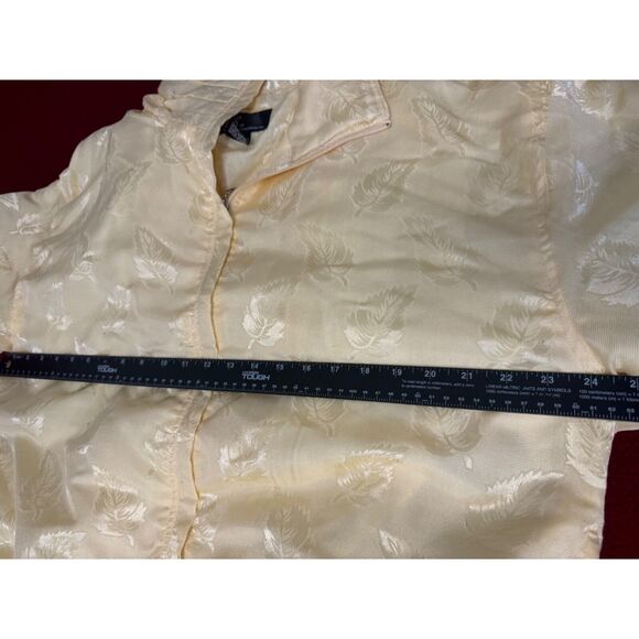 Vintage EVR Women's Windbreaker Jacket & Pants Set Size L Polyester/Cotton Yello - Picture 4 of 16